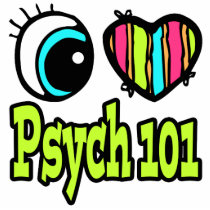 Bright Eye Heart I Love Psych 101 Acrylic Cut Out
