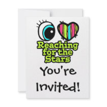 Bright Eye Heart I Love Reaching for the Stars Personalized Invitations