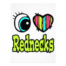 Bright Eye Heart I Love Rednecks Personalised Announcement