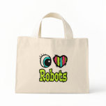 Bright Eye Heart I Love Robots bags