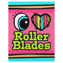 Bright Eye Heart I Love Roller Blades Full Color Flyer