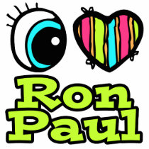Bright Eye Heart I Love Ron Paul Photo Sculpture