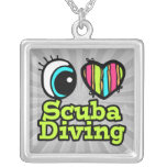 Bright Eye Heart I Love Scuba Diving Jewelry