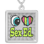 Bright Eye Heart I Love Sex Ed. Education Personalised Necklace