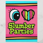 Bright Eye Heart I Love Slumber Parties Full Colour Flyer