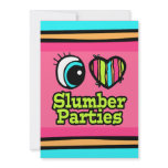 Bright Eye Heart I Love Slumber Parties invitations