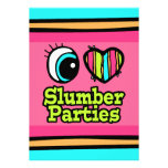 Bright Eye Heart I Love Slumber Parties Invitation