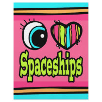 Bright Eye Heart I Love Spaceships Flyer Design