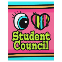 Bright Eye Heart I Love Student Council Full Color Flyer