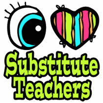 Bright Eye Heart I Love Substitute Teachers Photo Cutouts