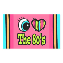 Bright Eye Heart I Love the 80s Stickers