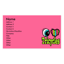 Bright Eye Heart I Love Tricycles Business Cards