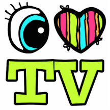 Bright Eye Heart I Love TV Photo Cut Out
