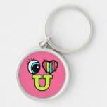 Bright Eye Heart I Love U You Keychain