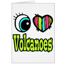 Bright Eye Heart I Love Volcanoes Card
