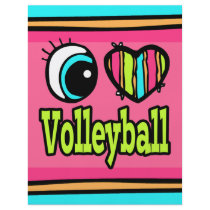 Bright Eye Heart I Love Volleyball Personalised Flyer