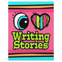 Bright Eye Heart I Love Writing Stories Personalised Flyer
