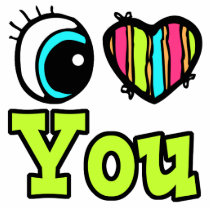Bright Eye Heart I Love You Photo Cutouts