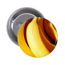 Bright fresh yellow bunch of ripe bananas pinback button