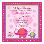Bright & Fun Elephant Baby Shower Personalised Invite