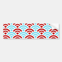 Bright Fun Teal Turquoise Red Arch Rainbows Gifts Bumper Stickers