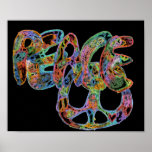 Bright Graffiti Design Peace Poster posters