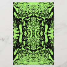 Bright Green and Black Abstract Design. Full Color Flyer