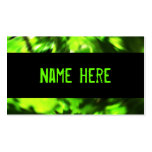 Bright Green and Black Business Cards.