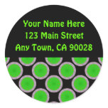 Bright Green Circles Address Labels