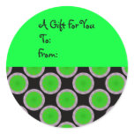 Bright Green Circles Gift Tag stickers