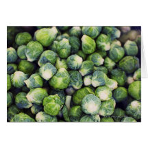 Bright Green Fresh Brussels Sprouts Greeting Card