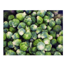 Bright Green Fresh Brussels Sprouts Postcards