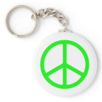 Bright Green Peace Sign