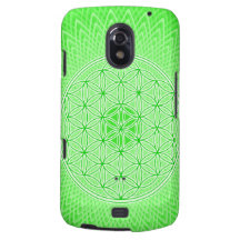 Bright Green Psychedelic Sacred Geometry Mandala Samsung Galaxy Nexus Cover
