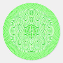 Bright Green Psychedelic Sacred Geometry Mandala Sticker