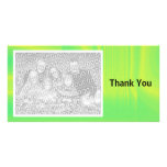 Bright Green Shadowed Photo Cards