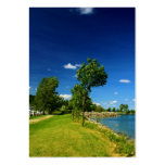 Bright Green Trees by the Lake business cards