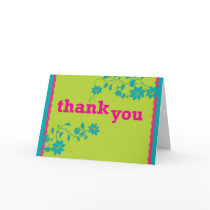 Bright Green - VIne Thank You Card