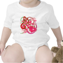 Bright Hearts and Scrolls for Lovers T-shirt