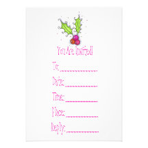 BRIGHT HOLLY INVITE