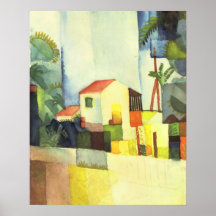 Bright house by August Macke Print