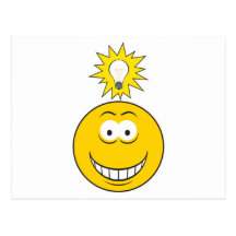 Bright Idea Smiley Face Post Card