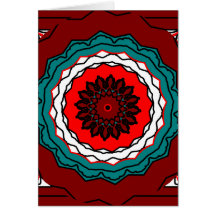 Bright Kaleidoscope Mandala Greeting Card