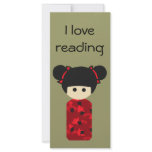 Bright Kokeshi Bookmark Rack Card Design