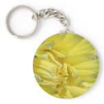 Bright, Lemon Yellow Dahlia keychains