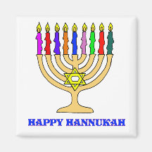Bright Menorah Fridge Magnets