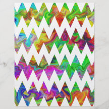 Bright Multicolored Zigzags. Personalized Flyer