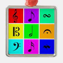 bright music symbols ornament