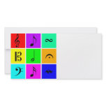 bright music symbols photo cards