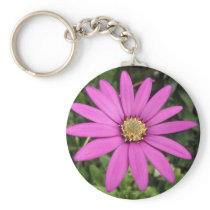 Bright pink African daisy Keychain